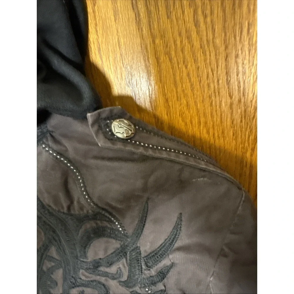 Roar Corduroy Blazer Jacket Men Medium Fray Distressed Detailed Lining Drk Brown - Picture 15 of 16